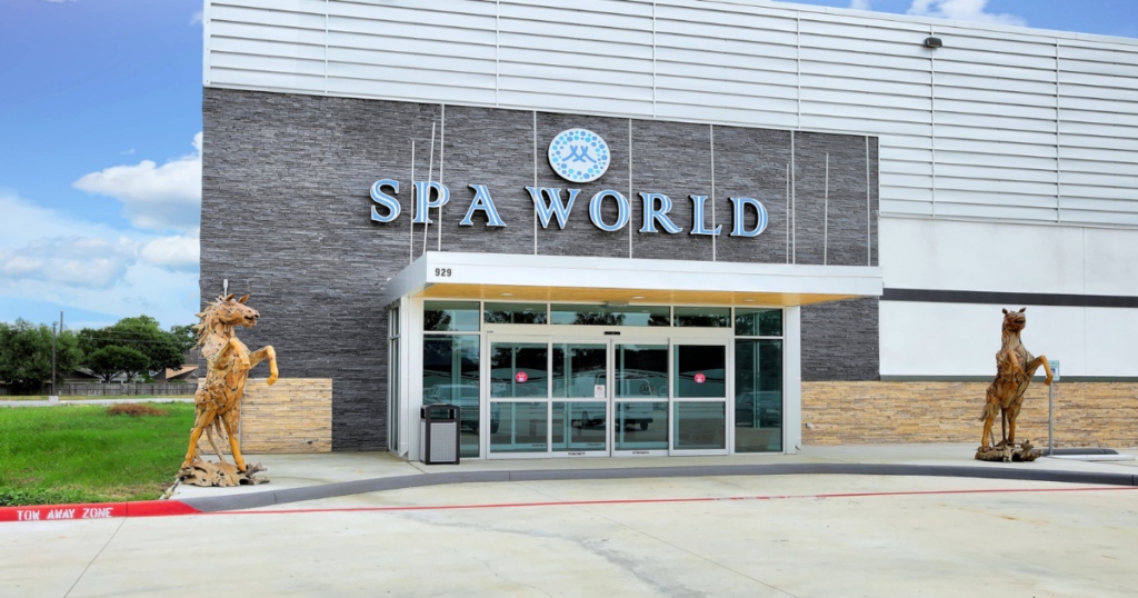 entrence view of Spa World Houston