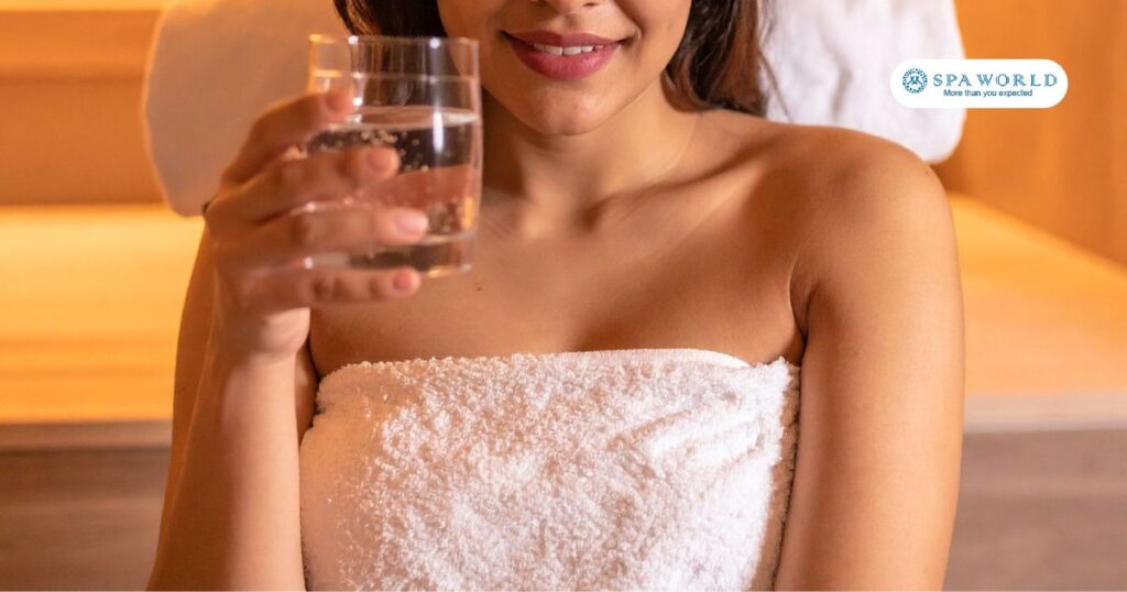 rehydrate after a sauna session